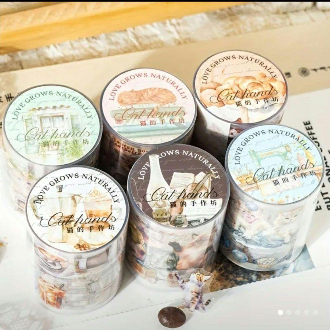 コラージュ　PETテープ　箱入りステッカー10点