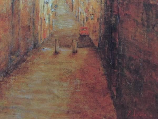 石田聖子、路地の町シエナ、希少な画集より、新品高級額・額装付