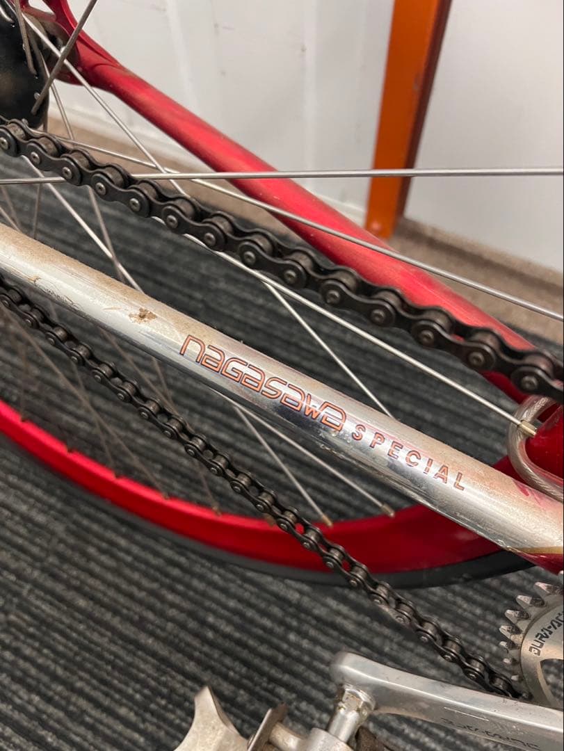 NAGASAWA（ナガサワ）トラックフレーム中野浩一モデル　レーシングレッド塗装