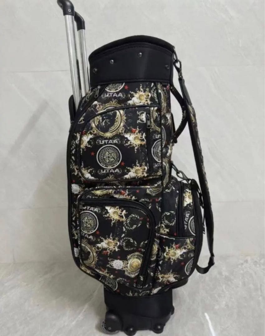 UTAA キャスター型ゴルフバッグ キャディバッグ &ボストンバッグ 2点セット