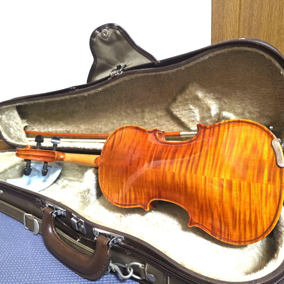 418】極虎艶杢　鈴木バイオリン No.300● 1/8 2001年製　虎杢