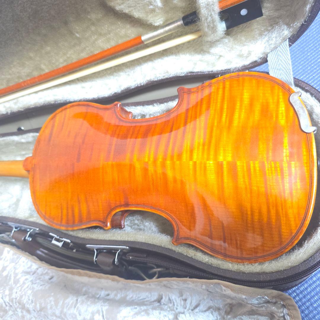 418】極虎艶杢　鈴木バイオリン No.300● 1/8 2001年製　虎杢
