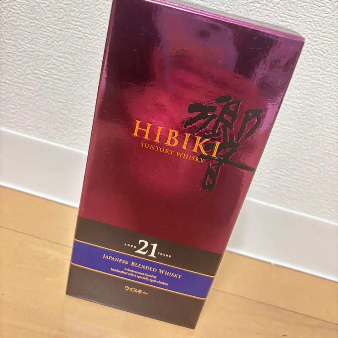響 Hibiki 21年 ブレンデッドウイスキー 700ml 空瓶 未洗浄