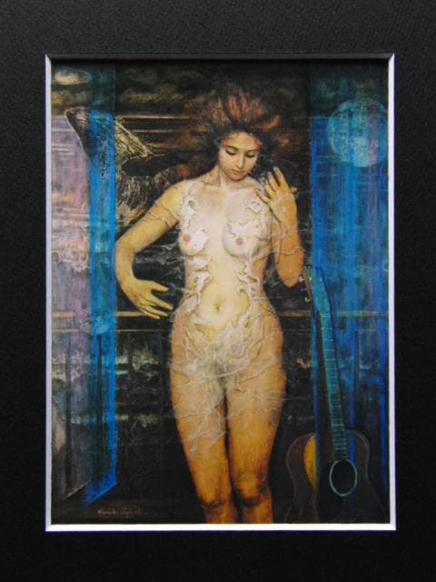 田口正子、ラメールシリーズより（その15）、希少な額装用画集より、新品高級額装付