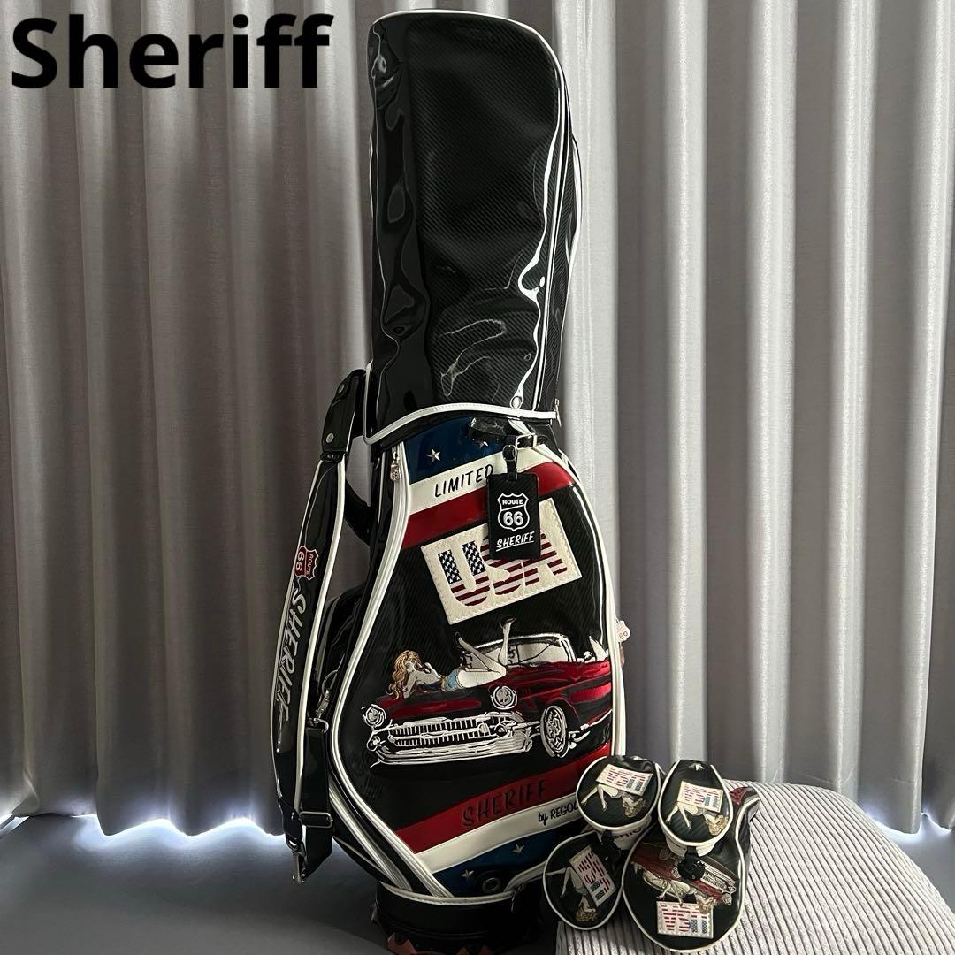Sheriff シェリフ　限定　キャディバッグ ヘッドカバー セット　ゴルフ