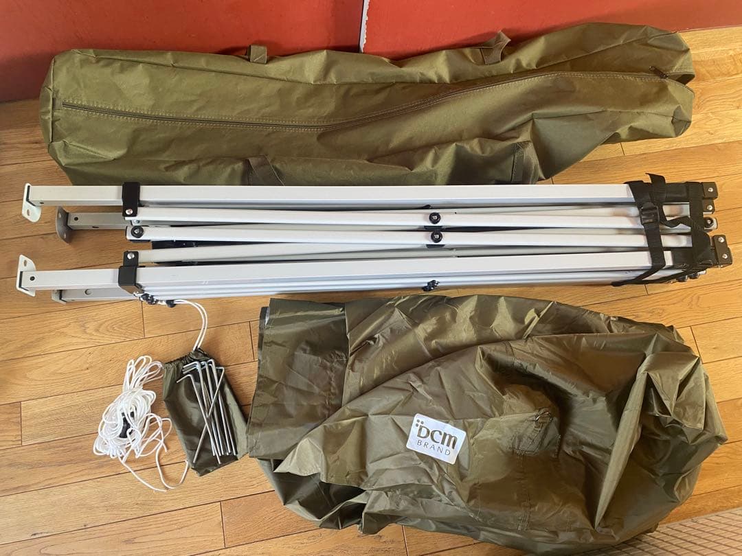 か*げ様 1回のみ DCM ワンアクションタープ カーキ 300 200