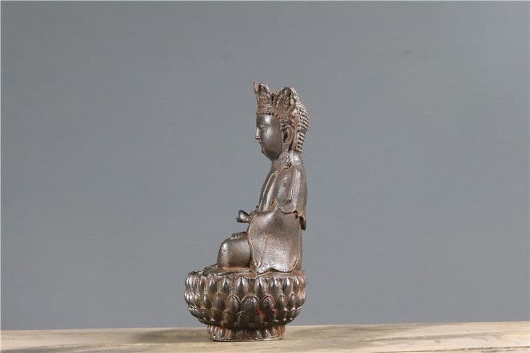 鉄器 鉄仏 仏像 蓮華坐観音菩薩仏像 阿弥佗仏 工芸品 置物