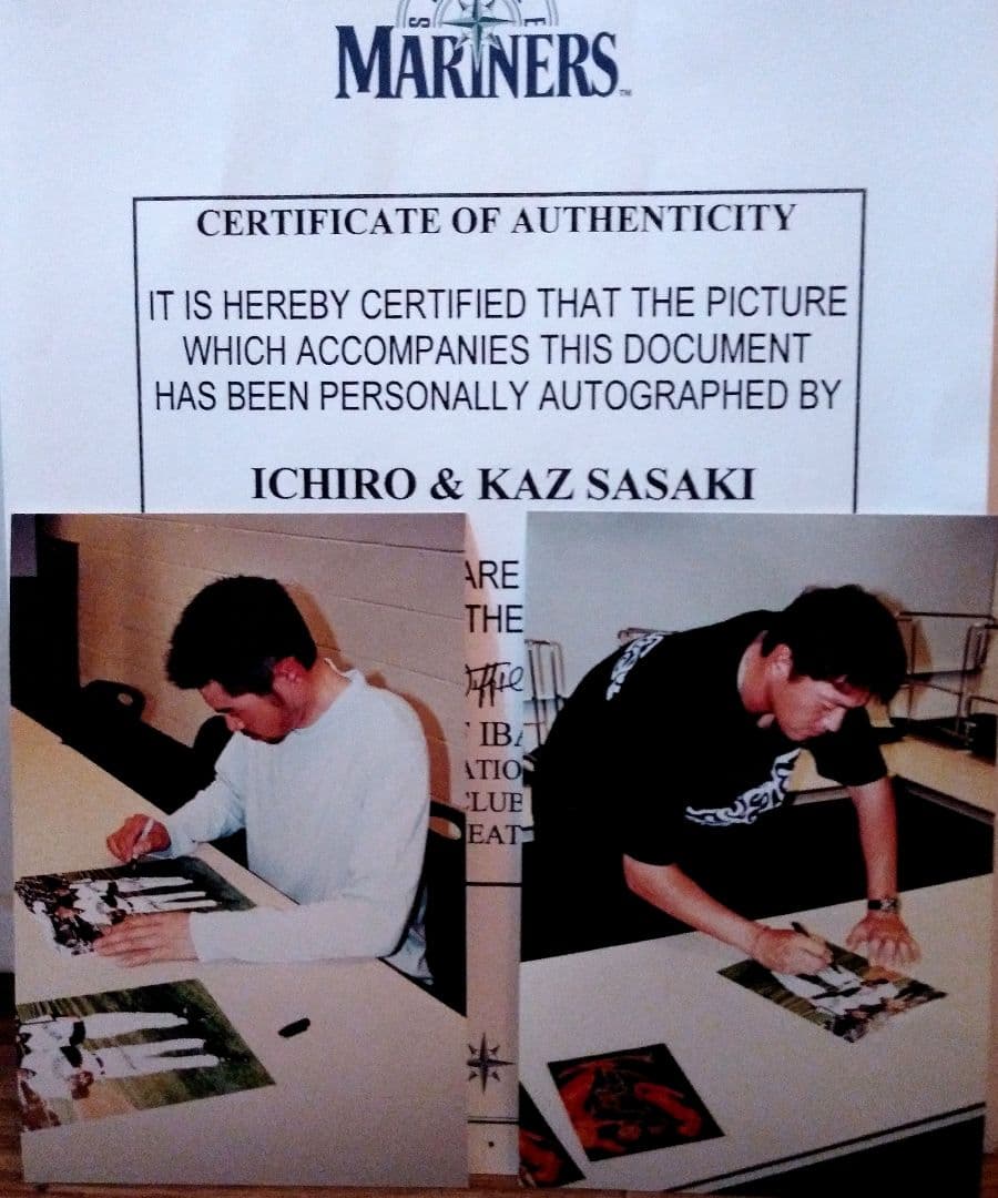 イチロー 直筆サイン シアトル・マリナーズ