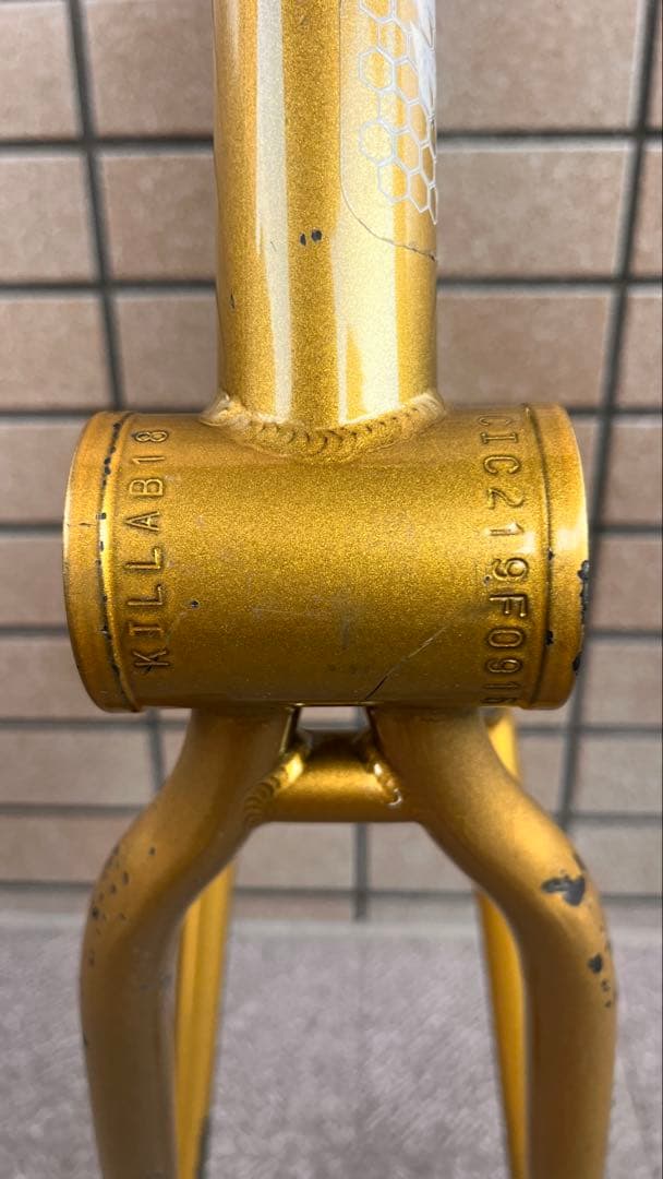 18インチBMXフレーム(TOTAL)ゴールド