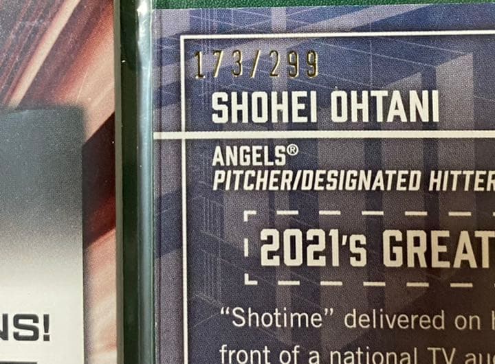 大谷翔平2022ToppsSeries 1 173/299 ジャージナンバー