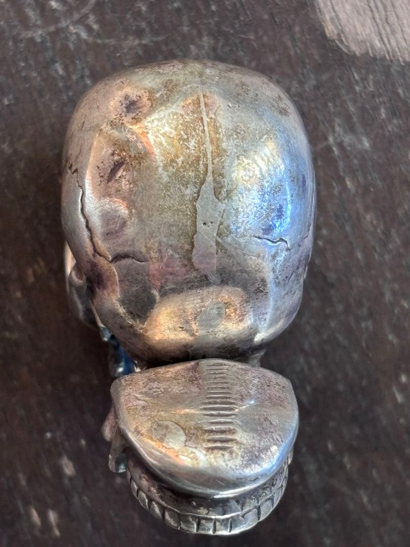 イギリスアンティーク/シルバー スカルマッチケース