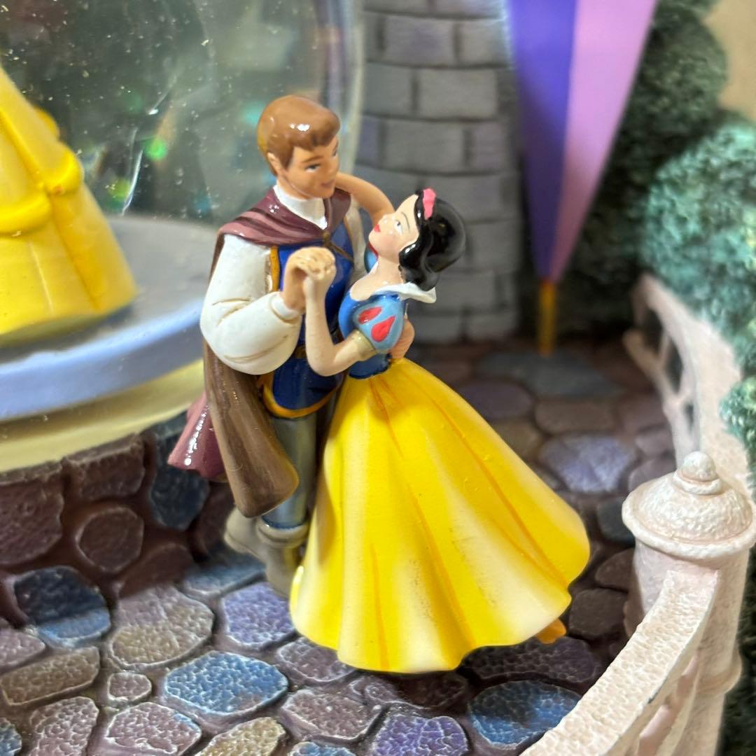 【ほぼ新品】ディズニー スノードーム オルゴール 美女と野獣 プリンセス