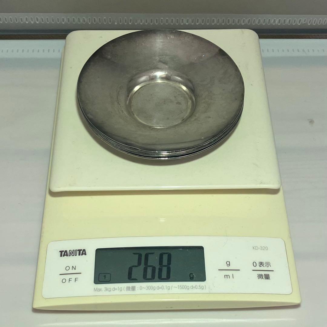 銀製？ 尚美堂 茶托 4枚 計268g