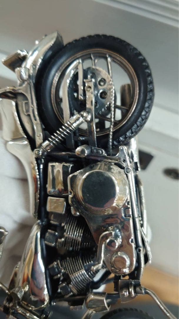 純銀　ハーレー　置物