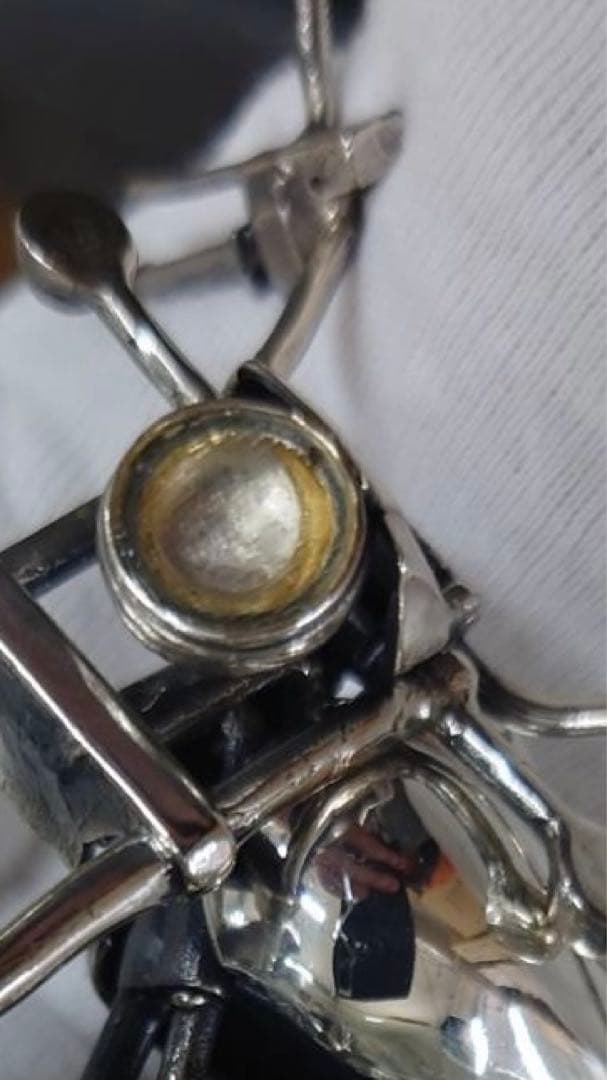 純銀　ハーレー　置物