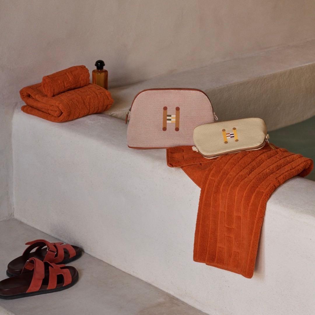 新品・未使用❤️HERMES ゲストタオル《ステアーズ》 オレンジ