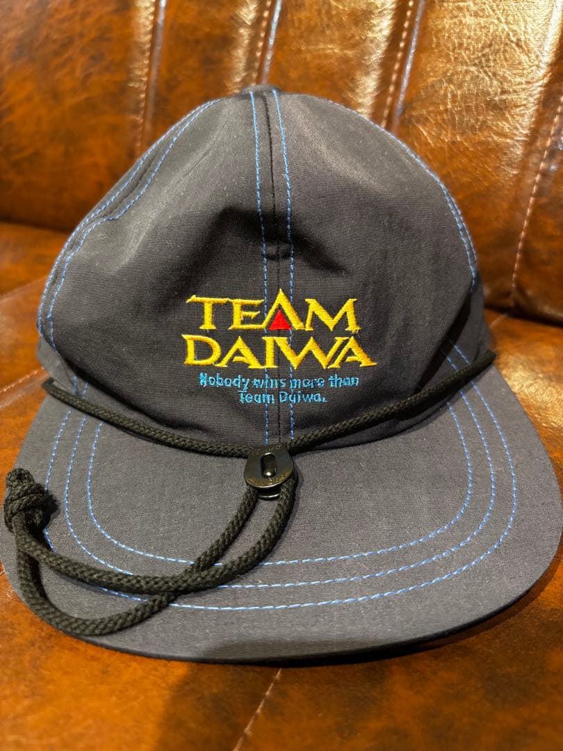 希少ヴィンテージTEAM DAIWAキャップチームダイワフィッシングストラップ付