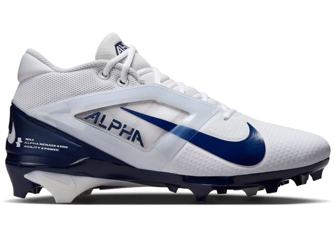 ナイキ 26 アルファメナス プロ アメフト スパイク シューズ 靴 白 紺