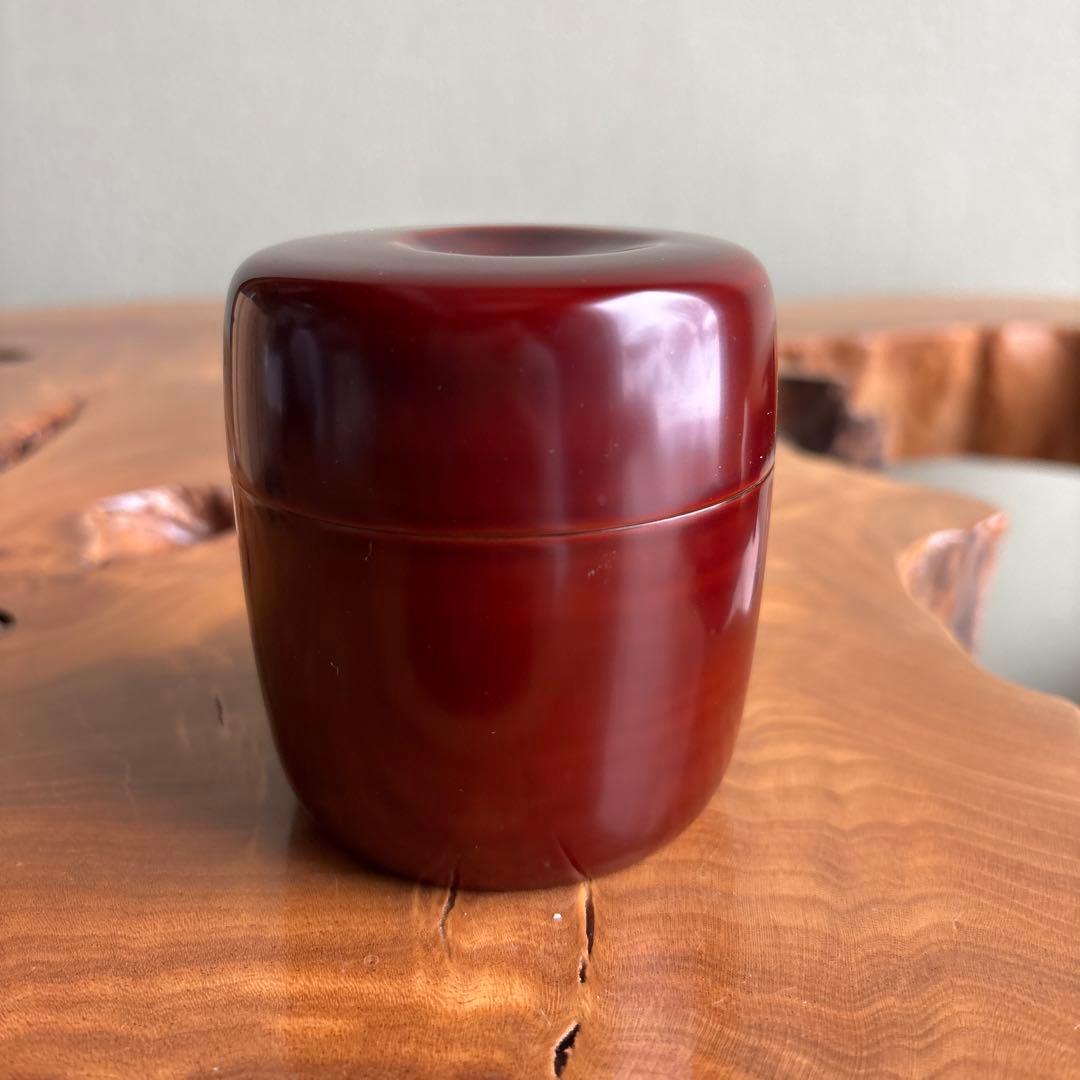 竹溜大棗 川瀬表完作 棗 漆器 茶道具 共箱（箱蓋なし）