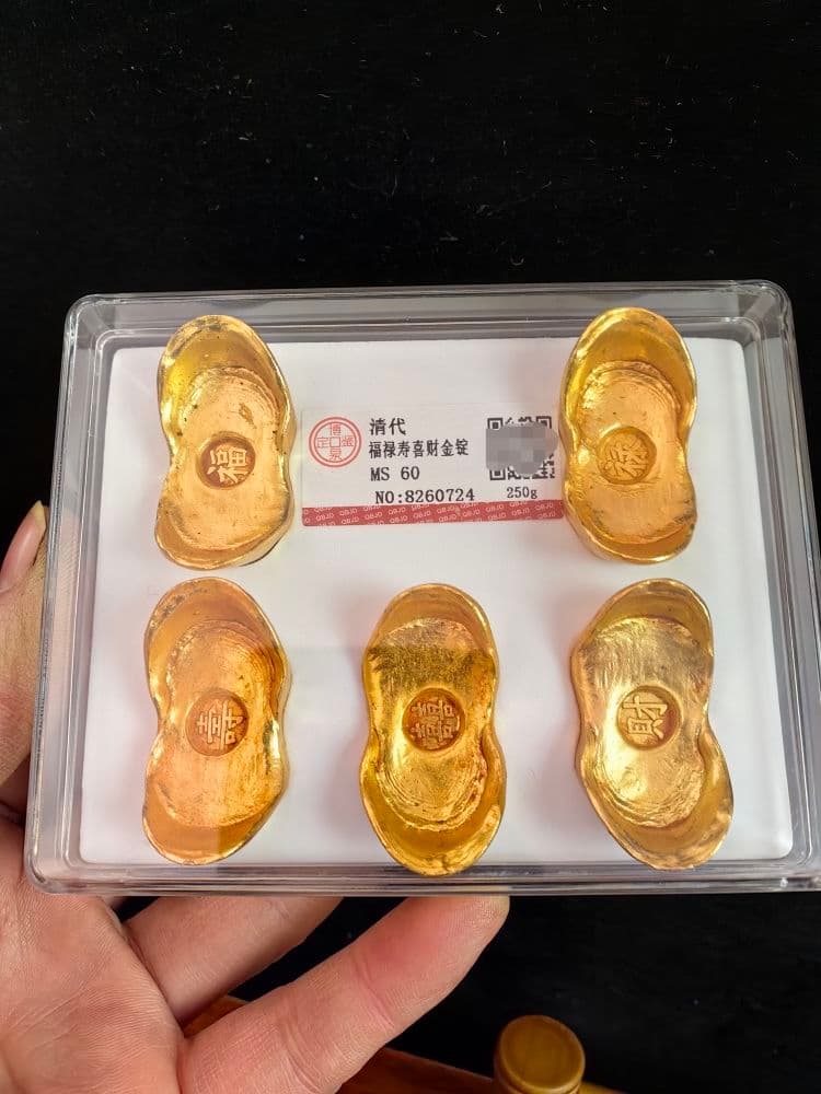 福禄寿喜財 金錠 5枚セット 収蔵品 コレクション 硬貨 海外金貨