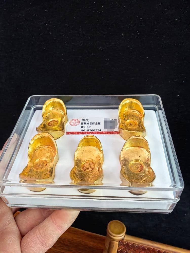 福禄寿喜財 金錠 5枚セット 収蔵品 コレクション 硬貨 海外金貨