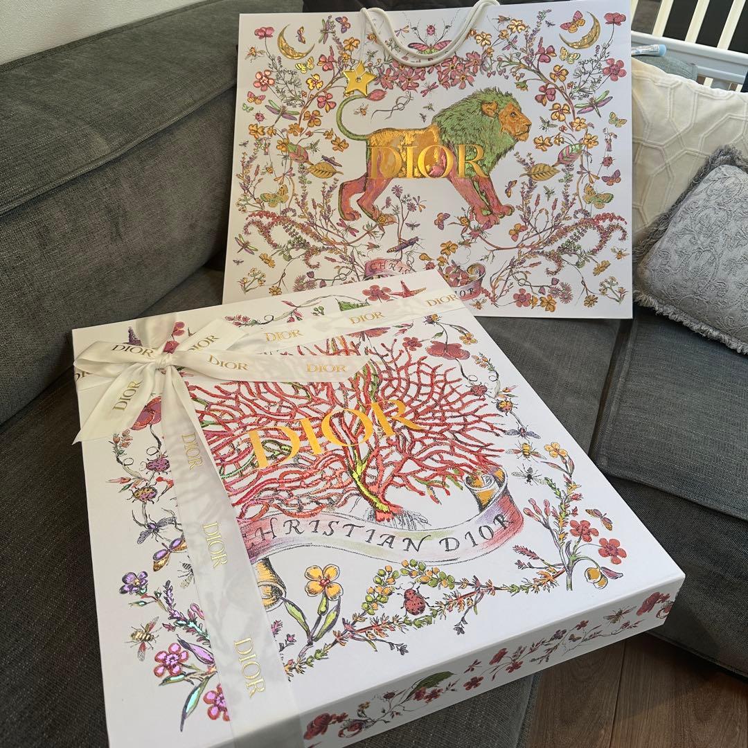 Dior 2024クリスマス限定ギフトボックス　紙袋　￼￼星のチャーム付き