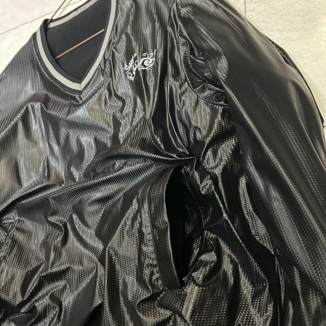 ダンスウィズドラゴンVネックジャケット 黒リバーシブル