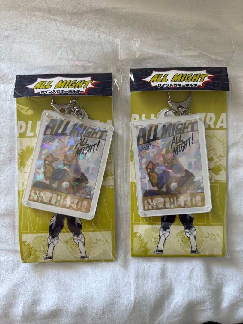 ヒロアカ 僕のヒーローアカデミア フェア オールマイトのサイン入りキーホルダー