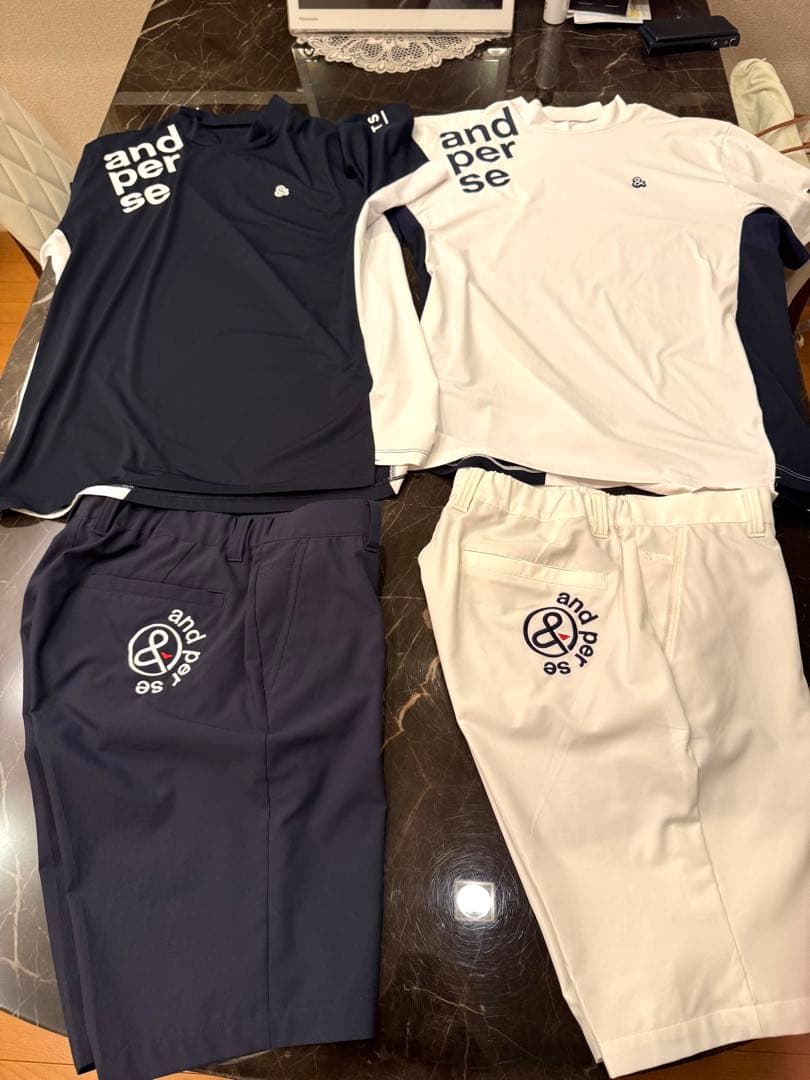 and per se(アンパスィ)ゴルフウェアmen'sセットアップ　2セット