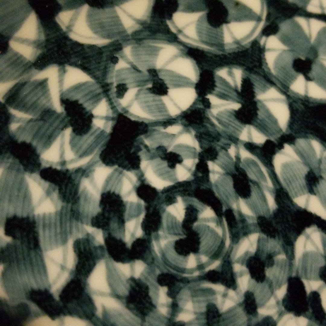 青木龍山　染め付け　１尺　皿