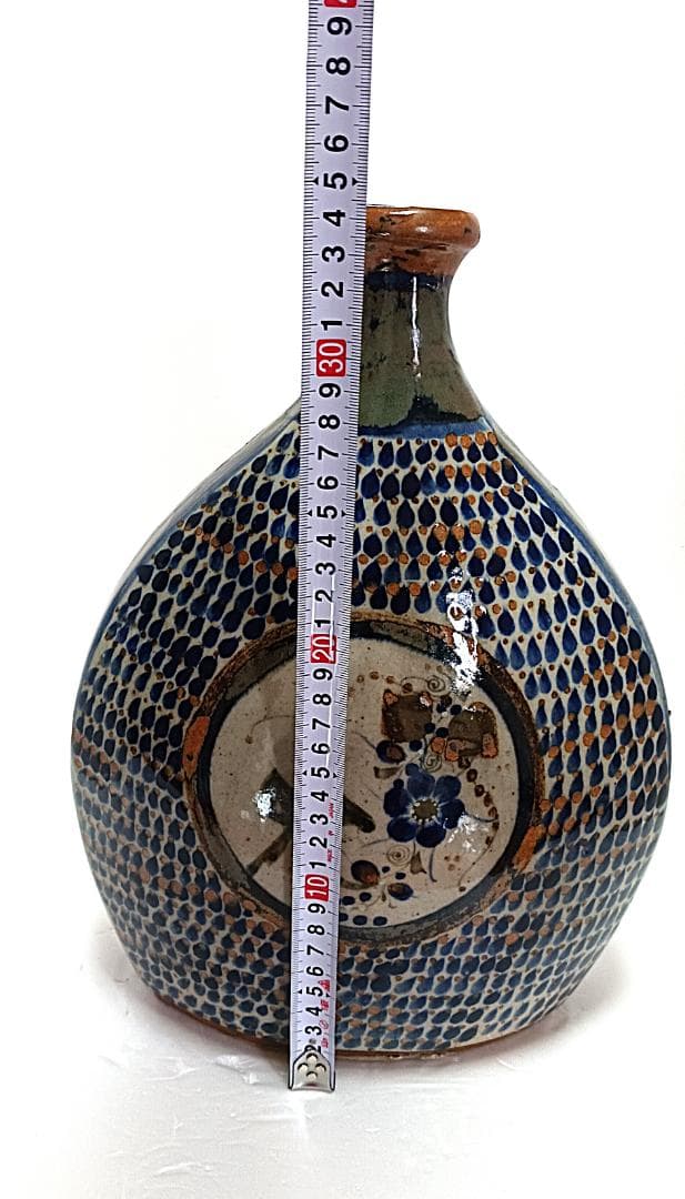 トナラ焼　フォークアート　民族　花瓶　フラワーベース　メキシコ