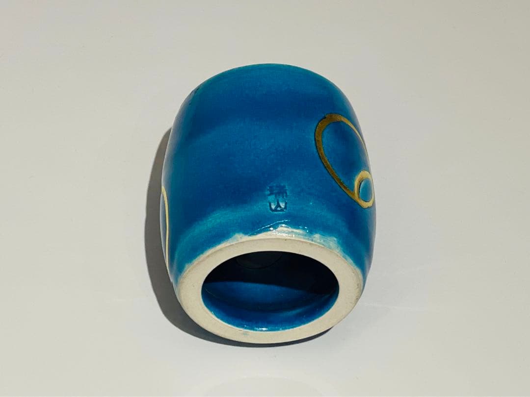 【茶道具】瑞山作　トルコ ツボツボ透かし蓋置