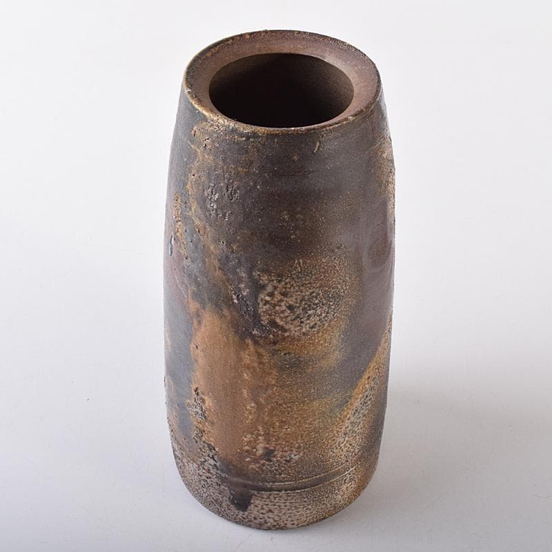 備前焼　人間国宝　金重陶陽作　花入　共箱　D　R7820