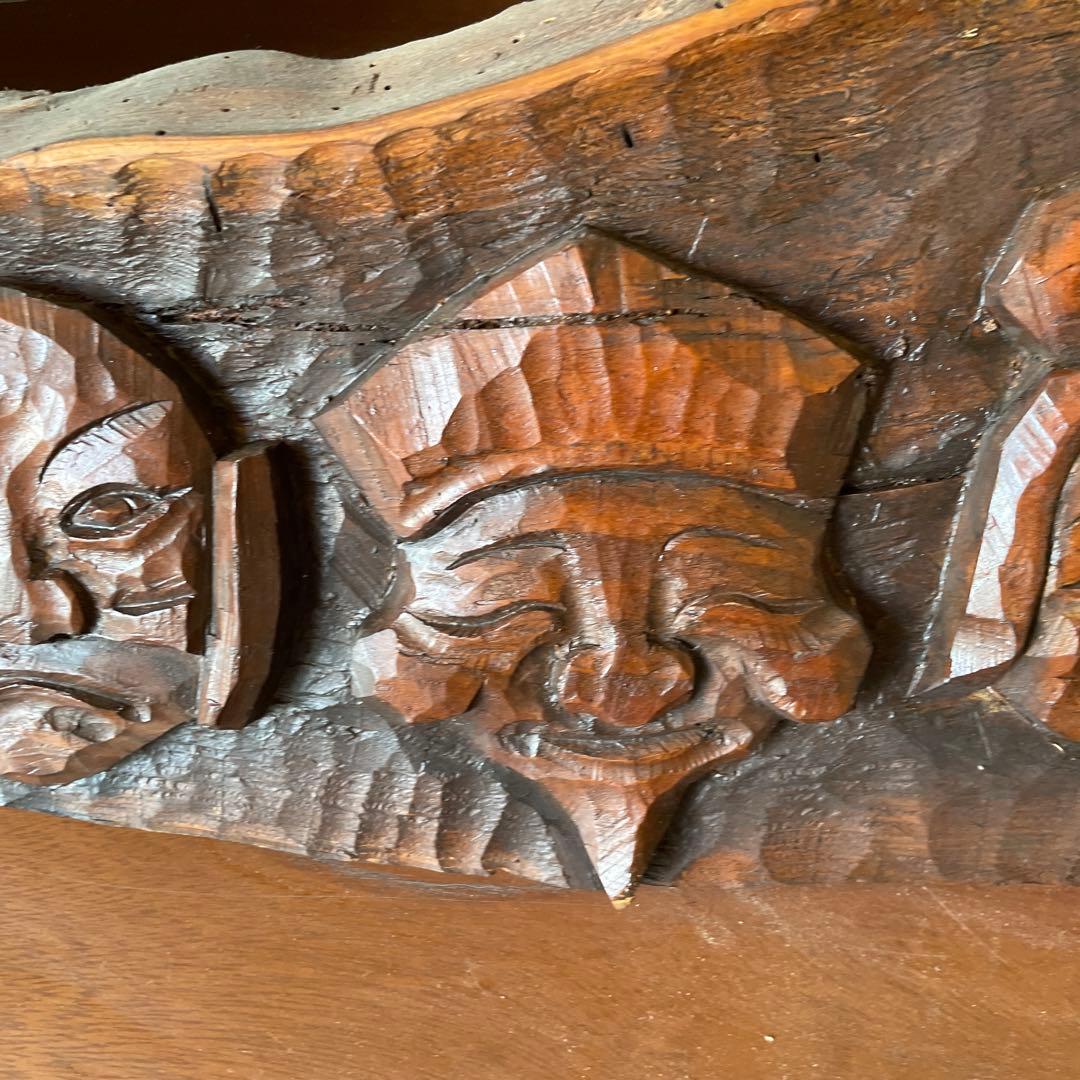 七福神 木製彫刻 約130cm 一枚板　彫刻　骨董品　アンティーク　神様　縁起物