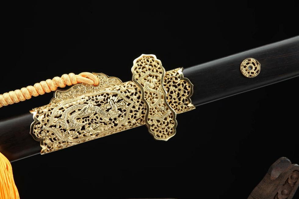 メッキ精竜唐刀 模造刀 居合刀 武士道 武具 漢剣 唐刀 龍泉剣 手鍛造打