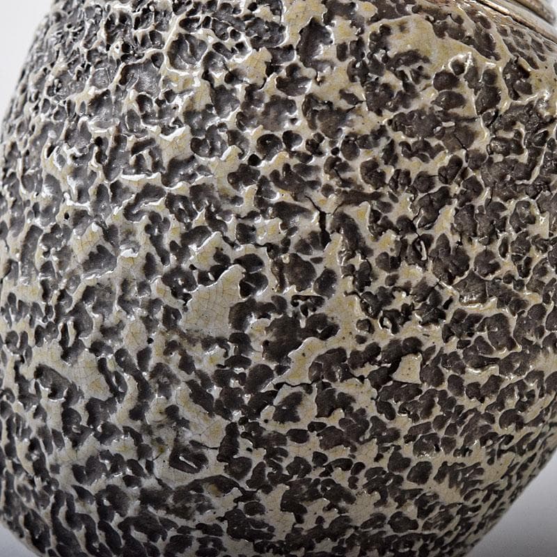 茶道具　備前焼　青備前　森陶岳造　茶壷　共箱　V　R8405