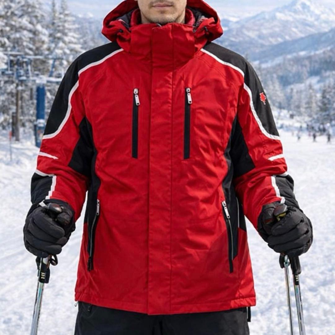 【hamwt】DESCENTE スキージャケット ウェア L 赤×黒