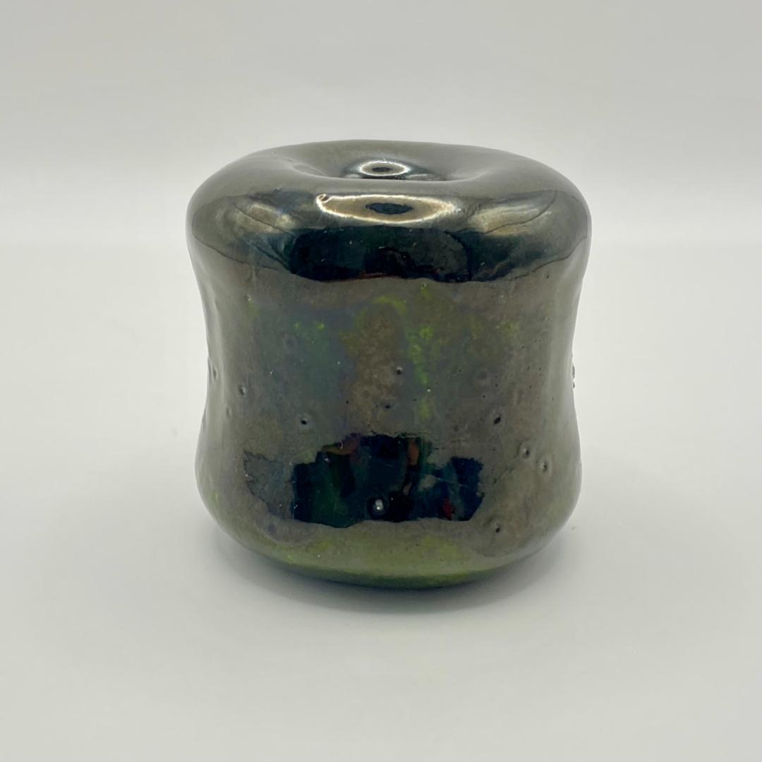 つくね蓋置 大樋焼 青釉　10代大樋長左衛門　共箱入　茶道具　茶器　伝統工芸品