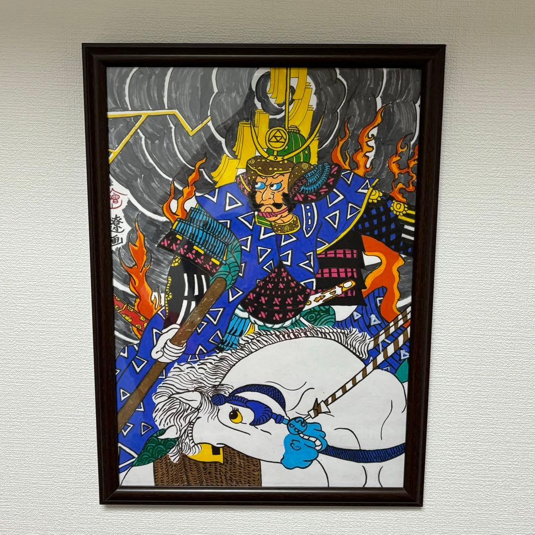 浮世絵　イラスト　フレーム付き