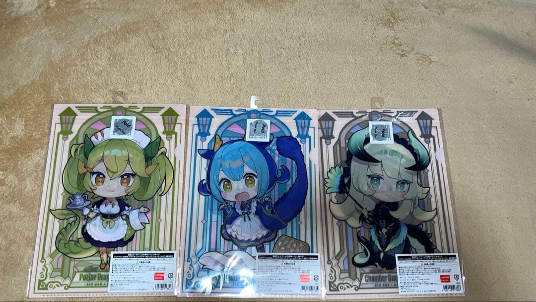 サ*】様 遊戯王　ドラゴンメイド　もちどる、クリアファイル、缶バッジセット