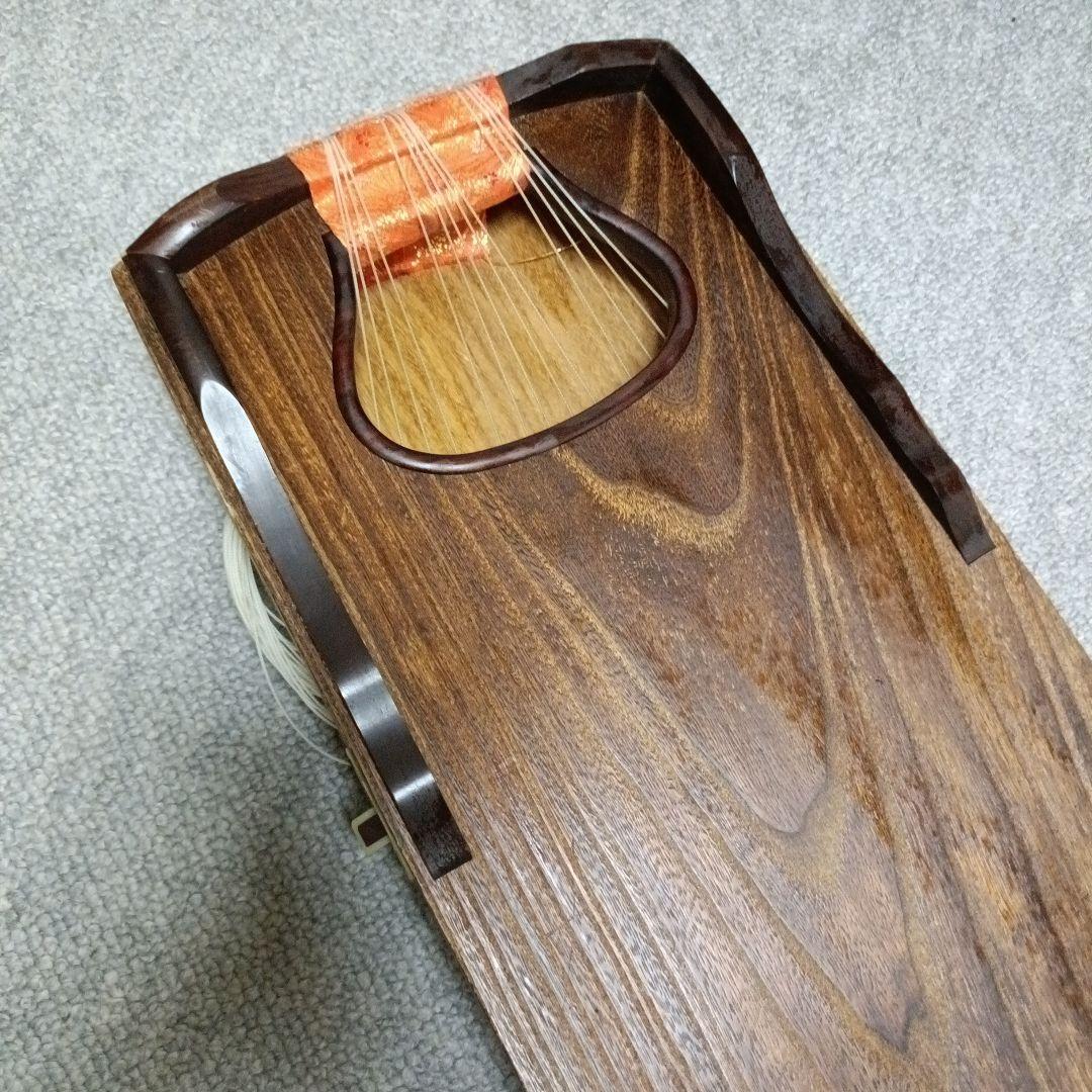 在銘 金蒔絵 すだれ彫 琴 カバー付 全長約183㎝