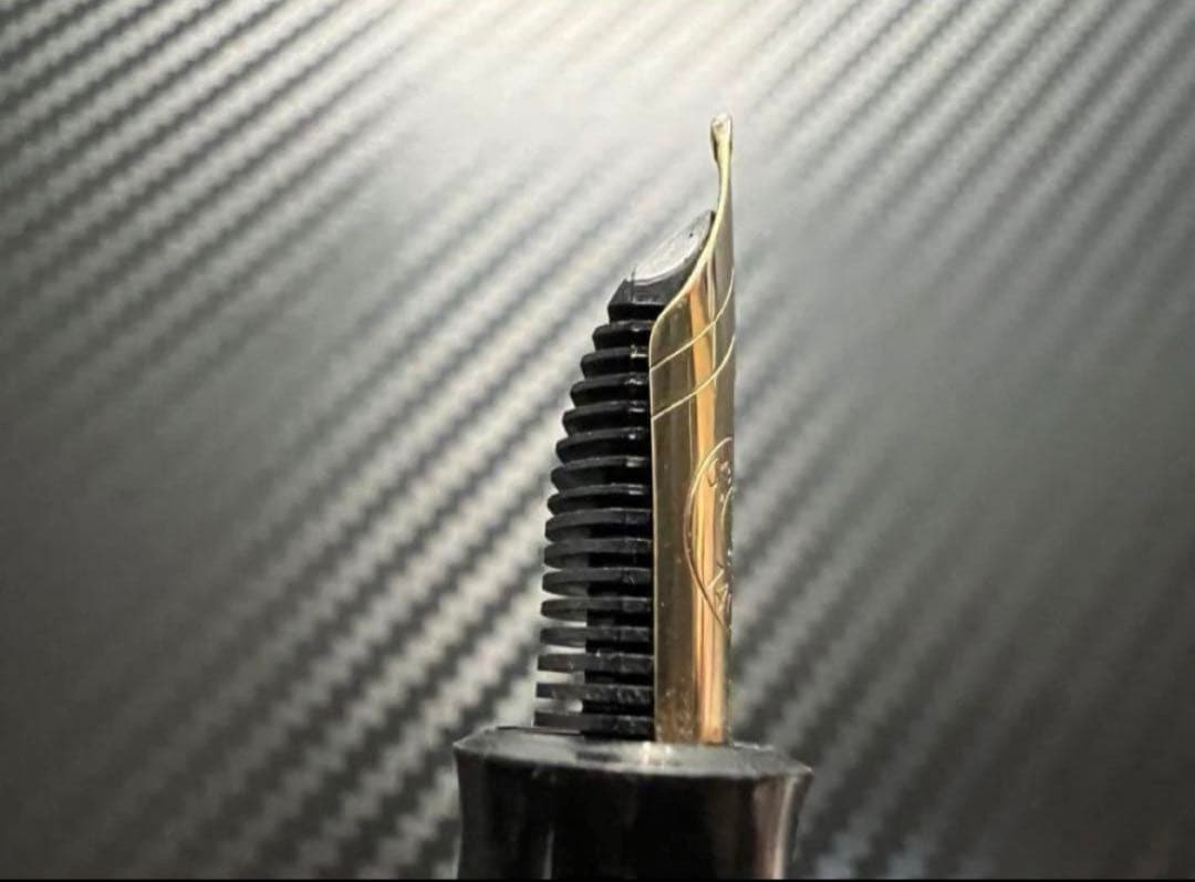 希少 美品 ペリカン 400 万年筆 B 太字 緑縞 グリーン