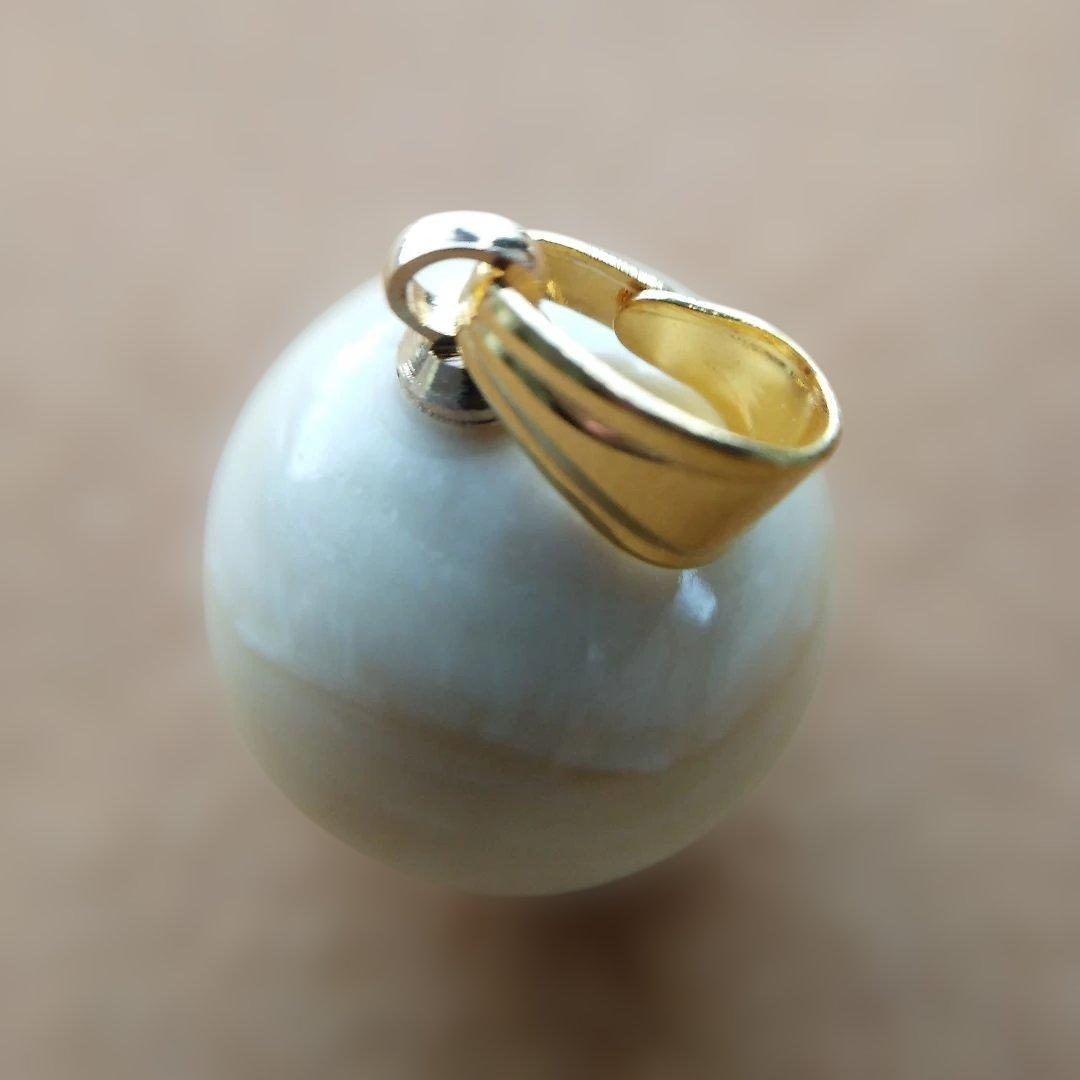 【宮本武蔵さん専用】鯨歯　マッコウクジラ　牙玉ペンダントトップ　13㎜　５個