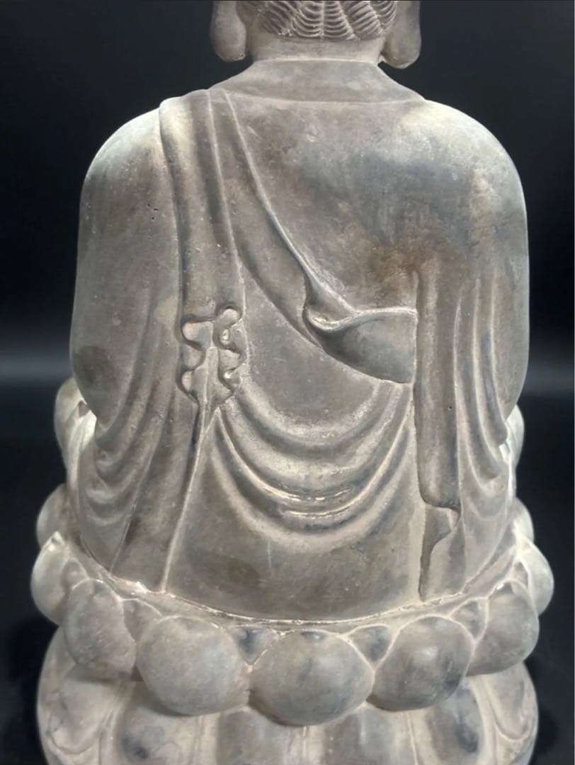 仏教　石仏 如来 細工彫刻 釈迦 縁起物 お釈迦様 釈迦如来 石彫仏像