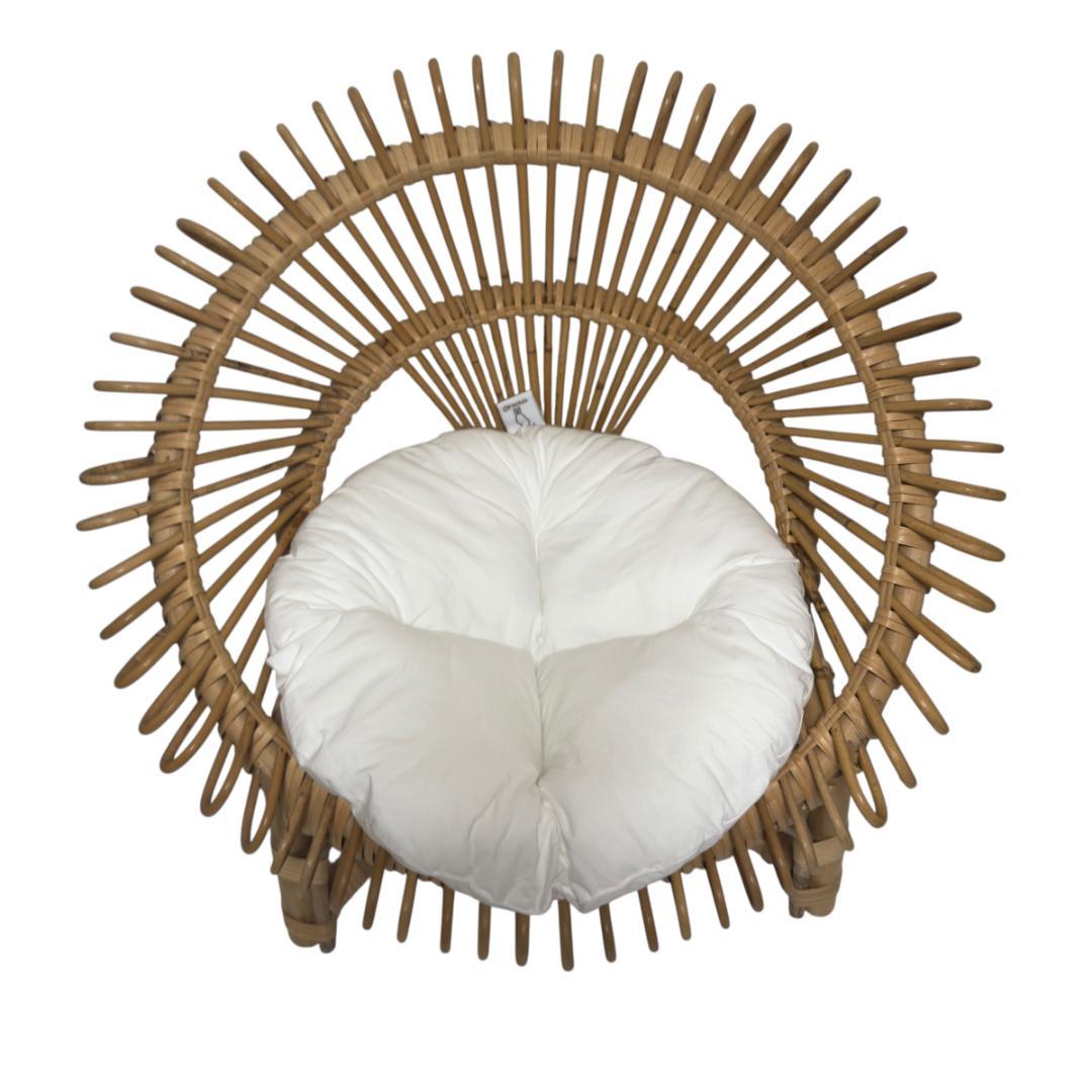 オルネコ・クッション付きラタンチェア