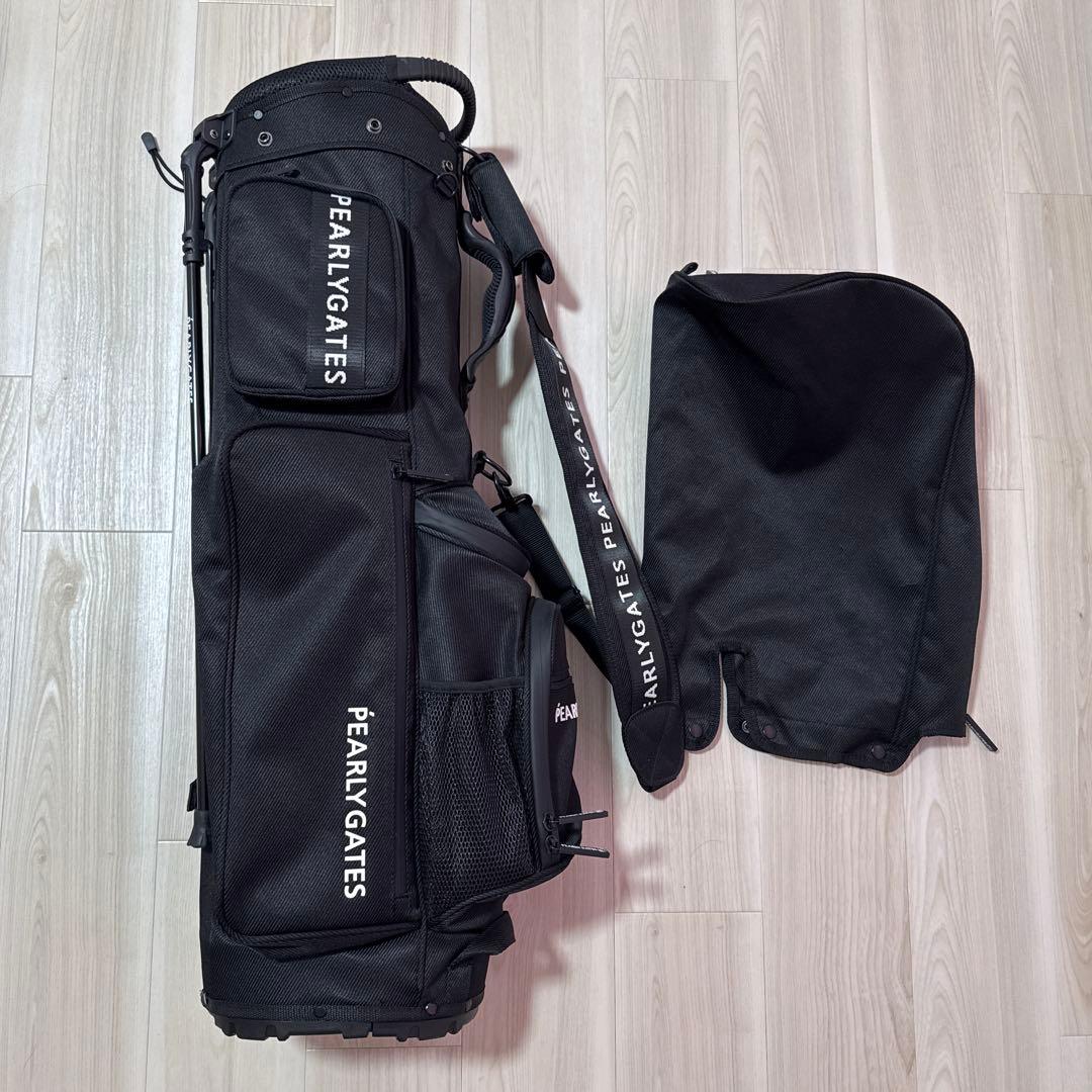 【2024購入】パーリーゲイツ　キャディバッグ　ブラック　黒　軽量　スタンド式