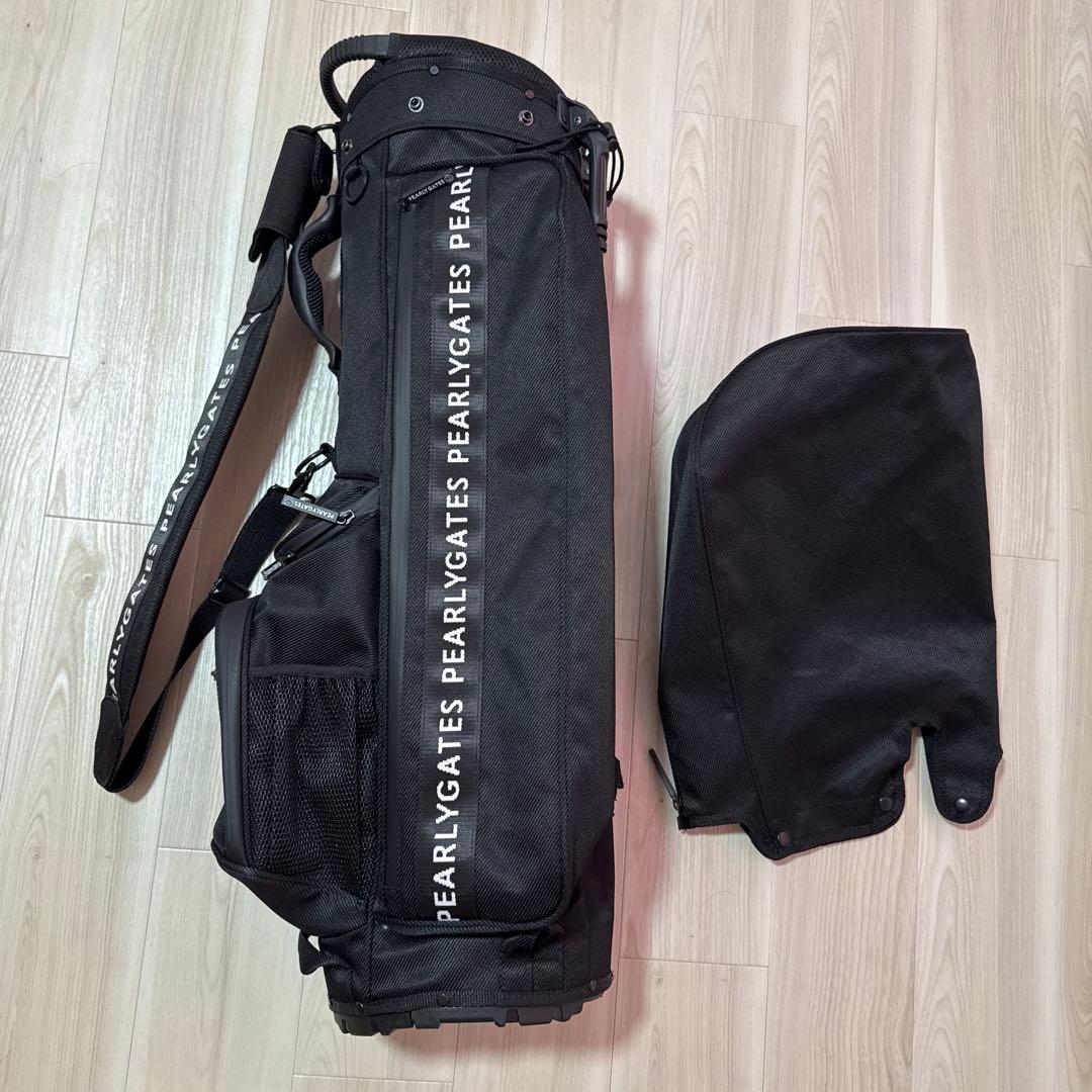 【2024購入】パーリーゲイツ　キャディバッグ　ブラック　黒　軽量　スタンド式