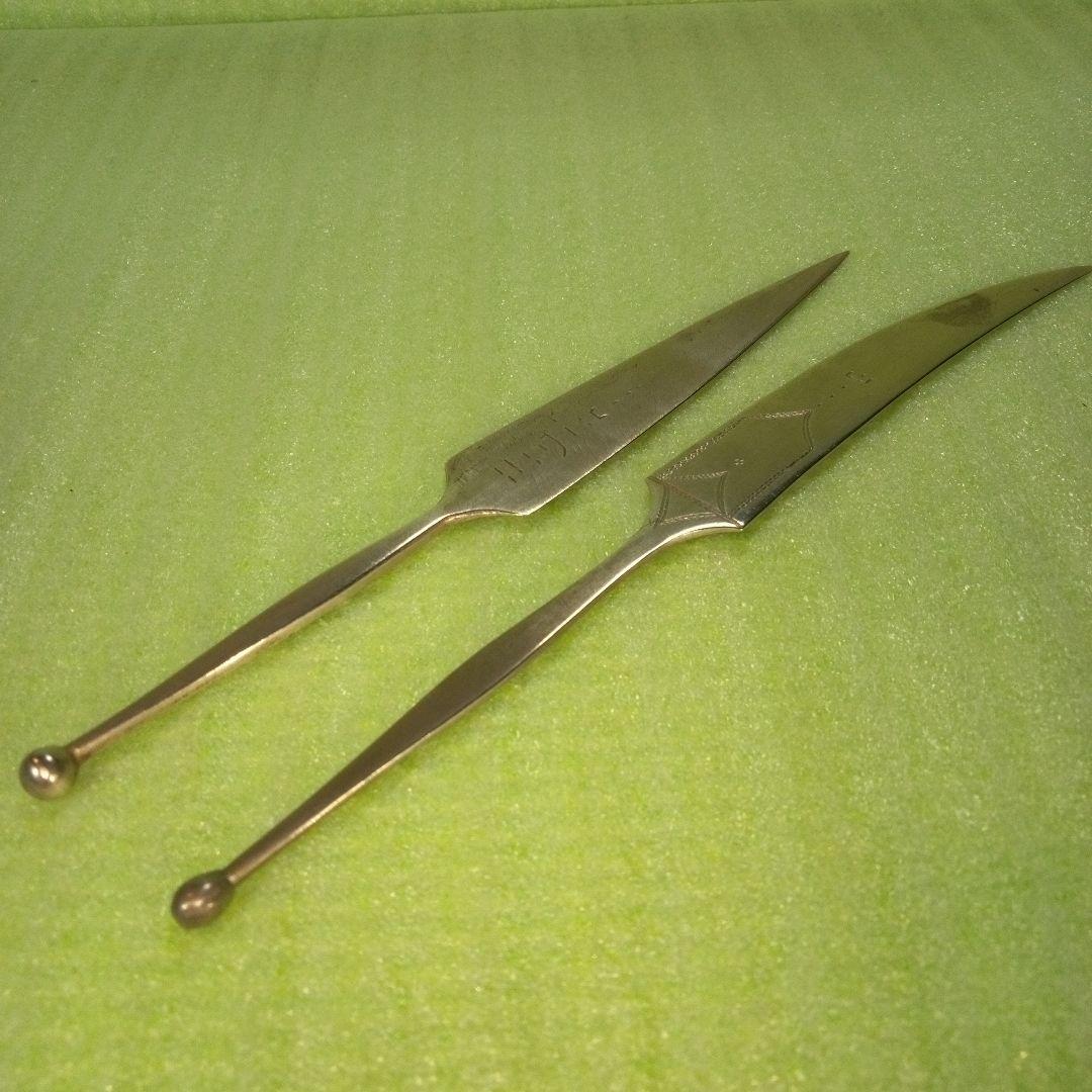 ニジェール？　錫製？　ペーパーナイフ　レア　希少　2本セット　アンティーク