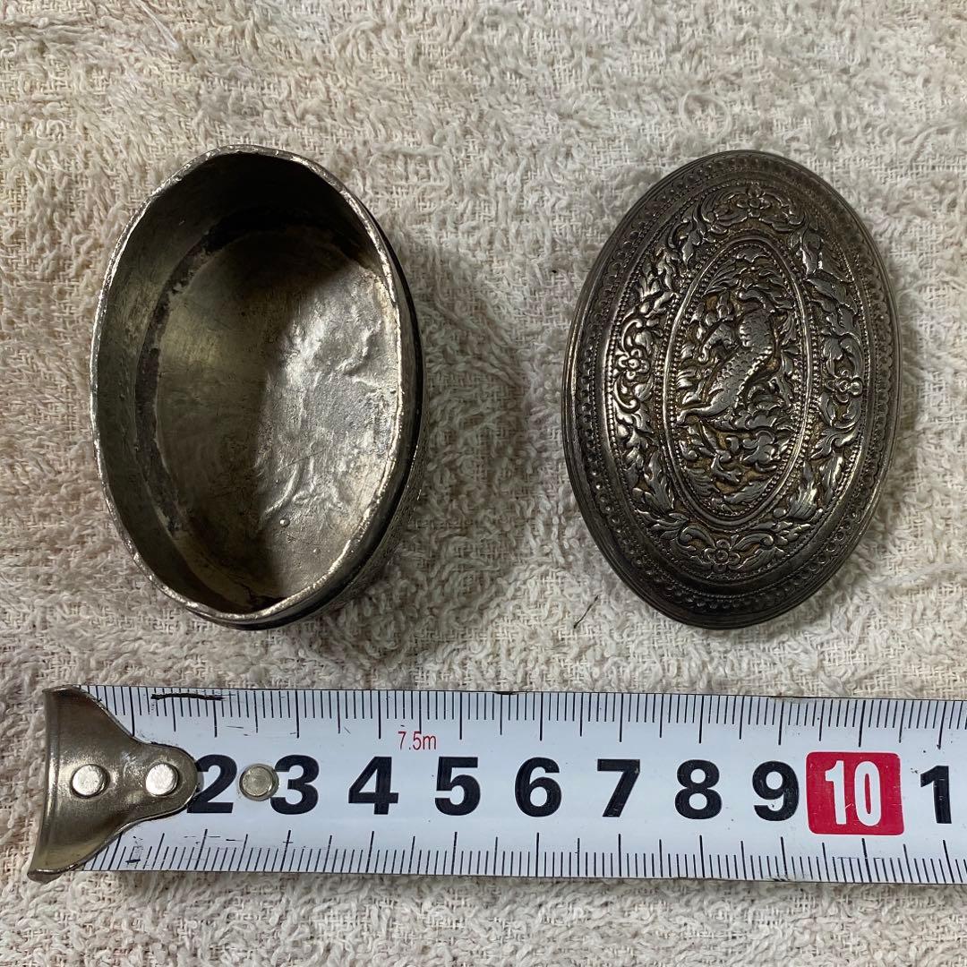 G-15 純銀　小物入れ　アンティーク　インテリア　雑貨　美術品　工芸品