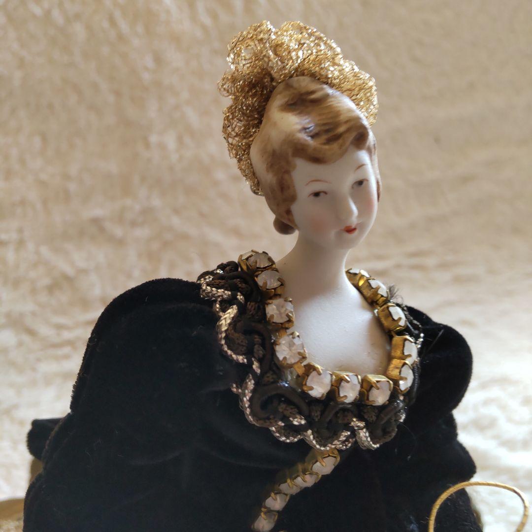 【希少品♥スキヨ人形研究所】リボンマーク BRK184 貴婦人 アンティーク